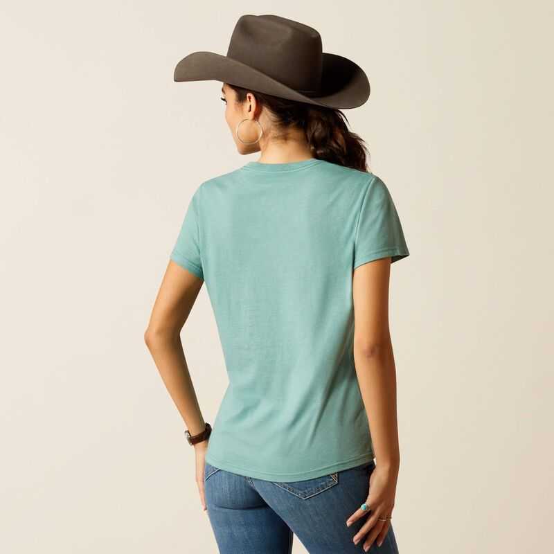 Ariat Wholesome Heffers T-Shirt Blue | 958EFKQCV