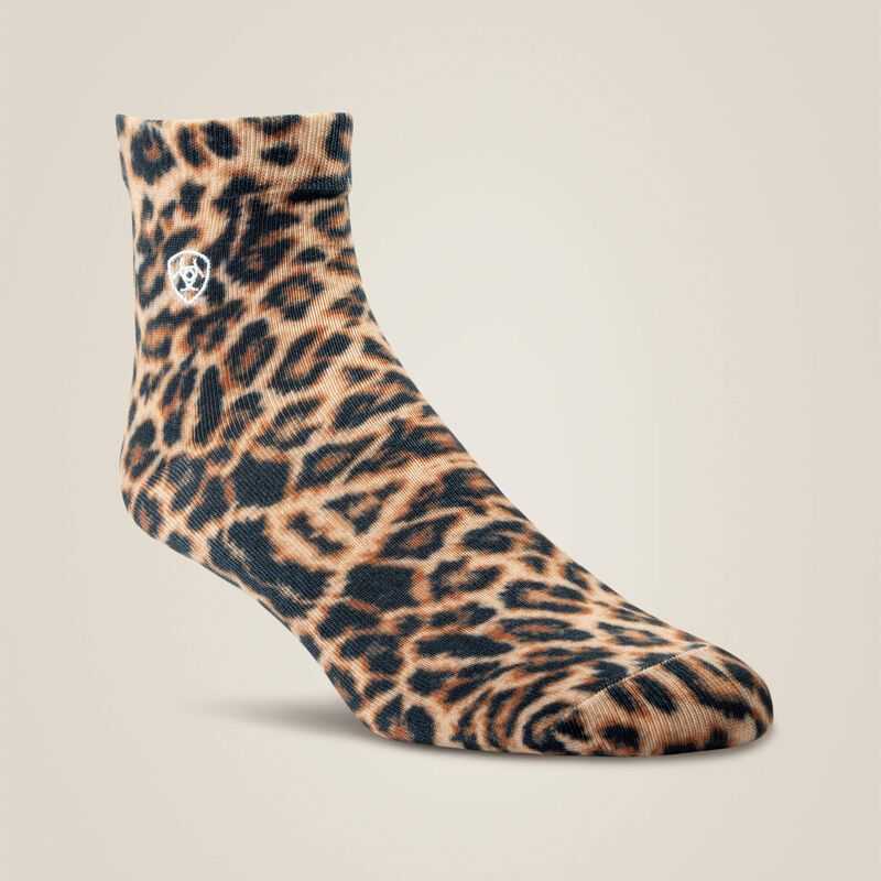 Ariat Wild Thing Ankle Sock 2 Pair Multi Color Pack Leopard / Blue | 706NRAEMQ