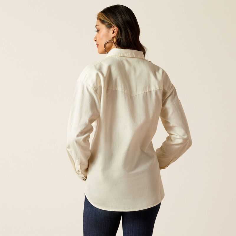 Ariat Wilkes Blouse Shirt Cloud Dancer | 641XAUCVW