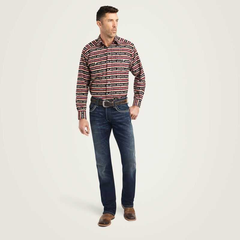 Ariat Winford Classic Fit Shirt Monument | 218UYAFWI