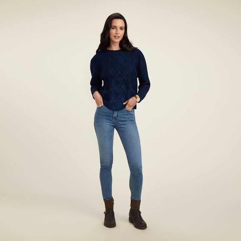 Ariat Winter Quarter Sweater Navy | 173JQSBMR