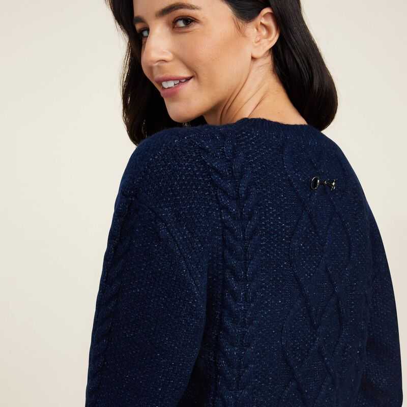 Ariat Winter Quarter Sweater Navy | 173JQSBMR