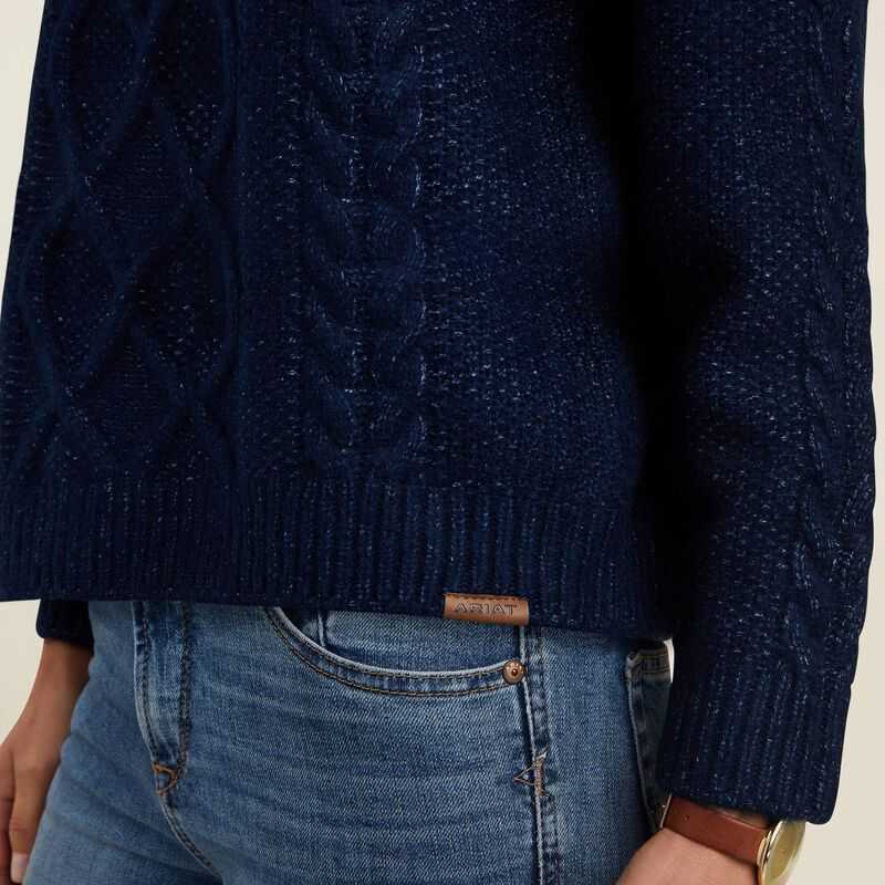 Ariat Winter Quarter Sweater Navy | 173JQSBMR