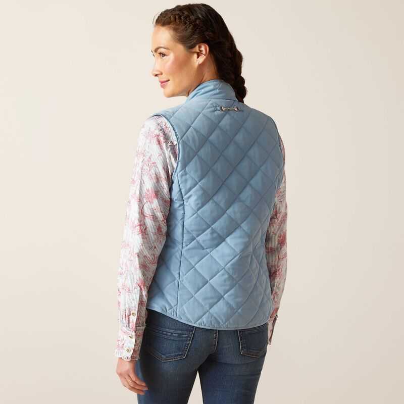 Ariat Woodside Vest Blue Grey | 278ZJDTYQ