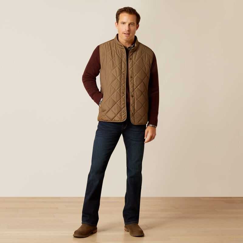 Ariat Woodside Vest Brown | 735NSEZOQ