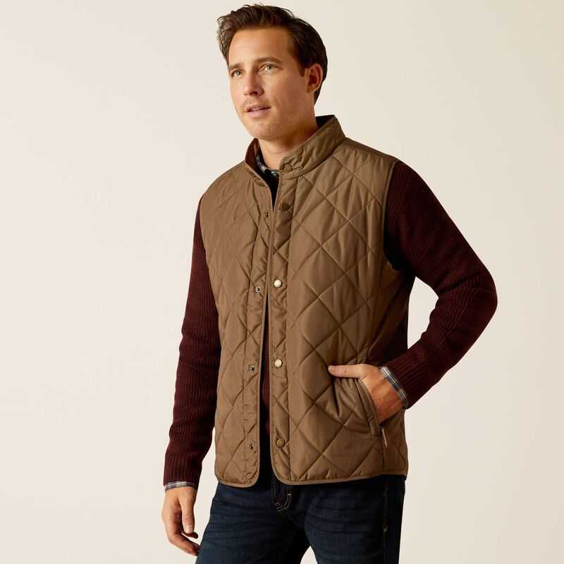 Ariat Woodside Vest Brown | 735NSEZOQ