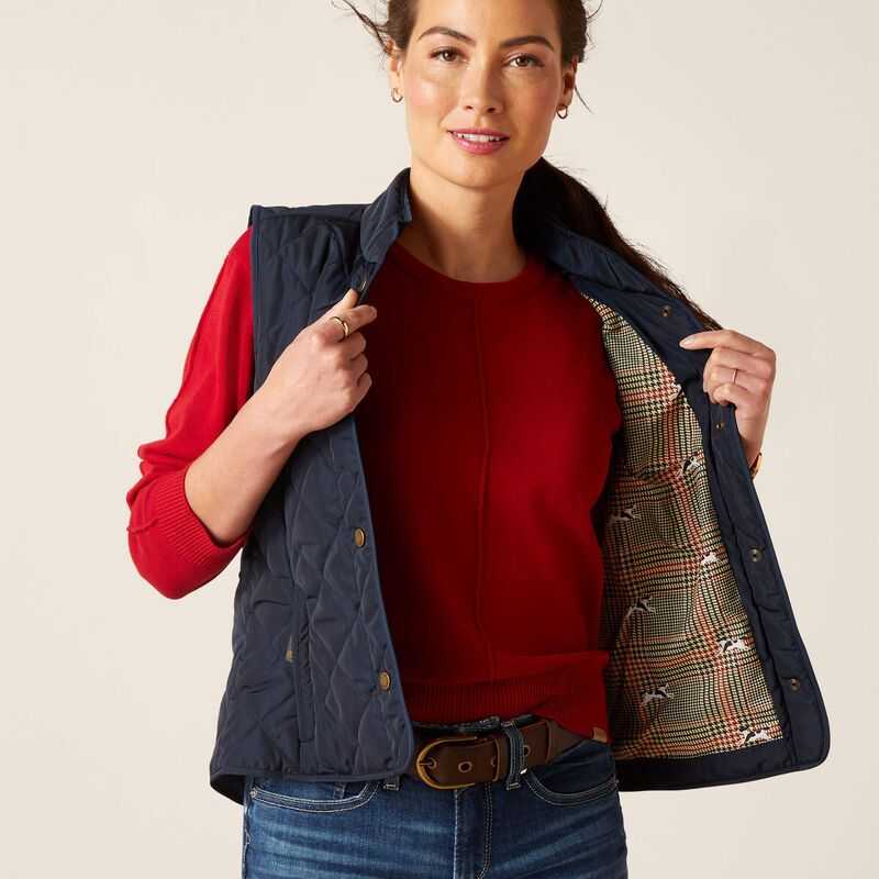 Ariat Woodside Vest Navy | 589GUEVRD