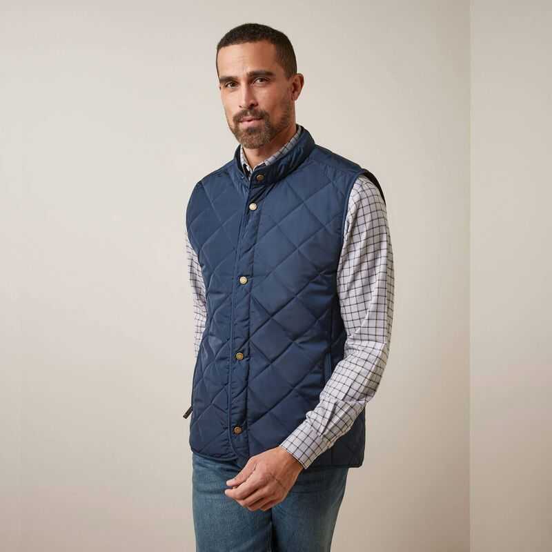 Ariat Woodside Vest Navy | 618NWBRDC