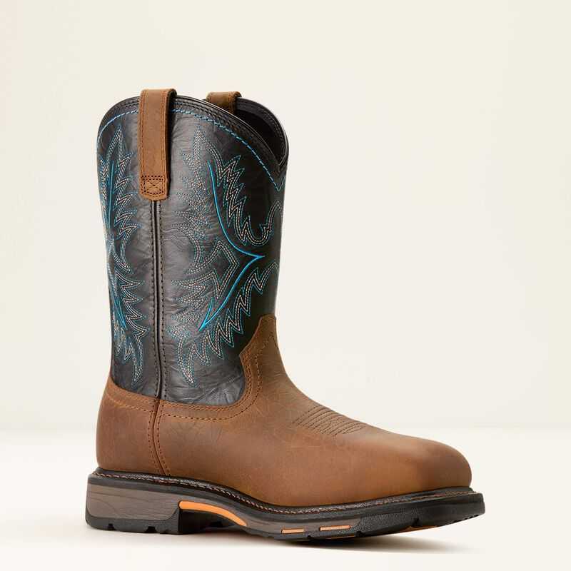 Ariat WorkHog CSA Waterproof Composite Toe Work Boot Tumbled Bark|twilight | 273BUKQSO