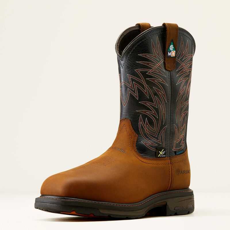 Ariat WorkHog MetGuard CSA Waterproof Composite Toe Work Boot Dark Copper / Blue | 517JMERTO