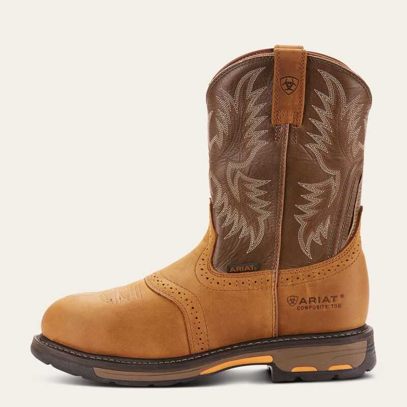 Ariat WorkHog Pull-on Composite Toe Aged Bark | 762QDAXFN