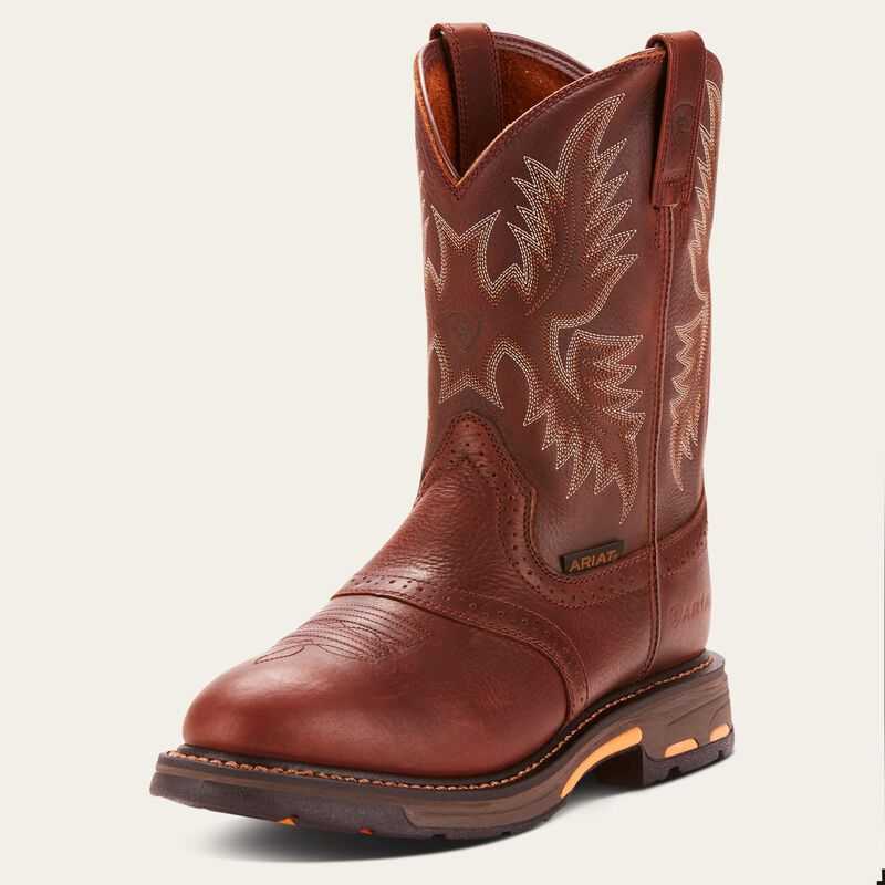 Ariat WorkHog Pull-on Work Boot Dark Copper | 219ZYCSJA