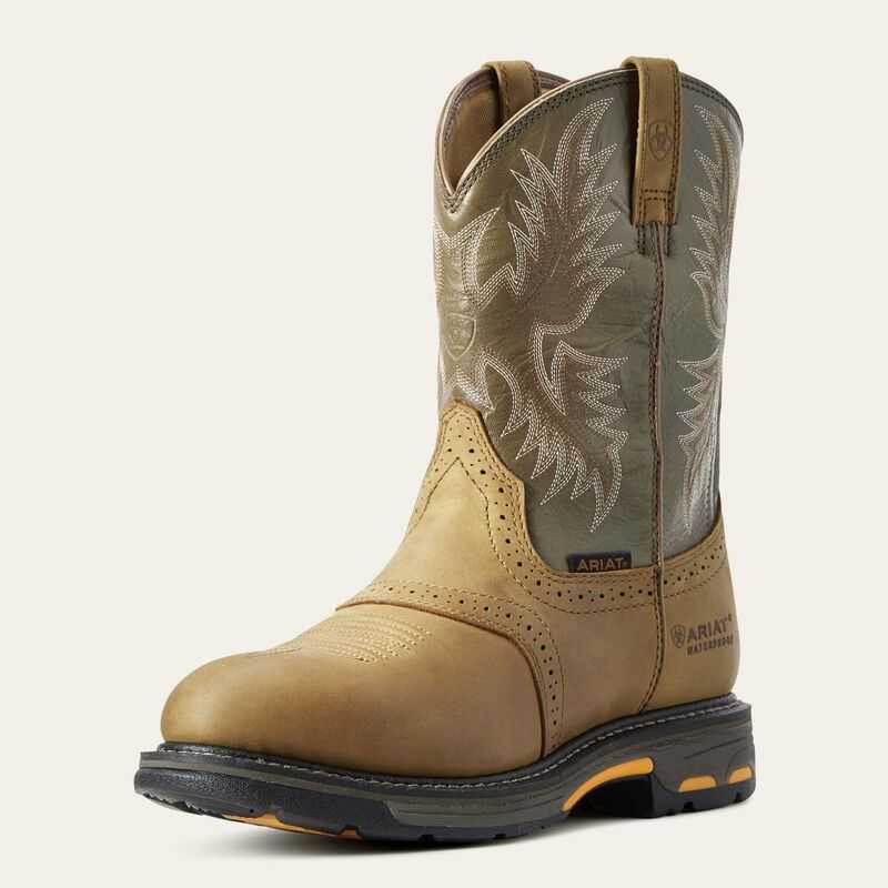 Ariat WorkHog Waterproof Work Boot Aged Bark | 143VYUPFQ