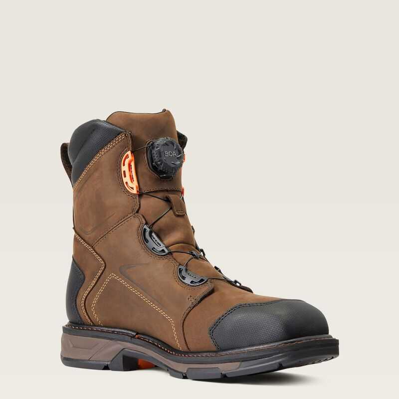 Ariat WorkHog XT 8' BOA Waterproof Carbon Toe Work Boot Chocolate Brown | 286ATYWEX