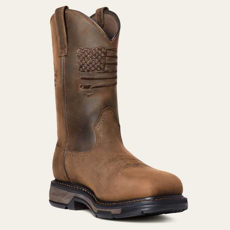 Ariat WorkHog XT Patriot Waterproof Carbon Toe Work Boot Brown | 019PJCUAE