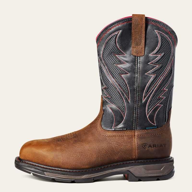 Ariat WorkHog XT VentTEK Waterproof Carbon Toe Work Boot Brown | 385FYGQLR