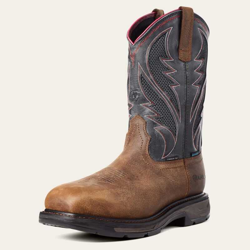 Ariat WorkHog XT VentTEK Waterproof Carbon Toe Work Boot Brown | 385FYGQLR