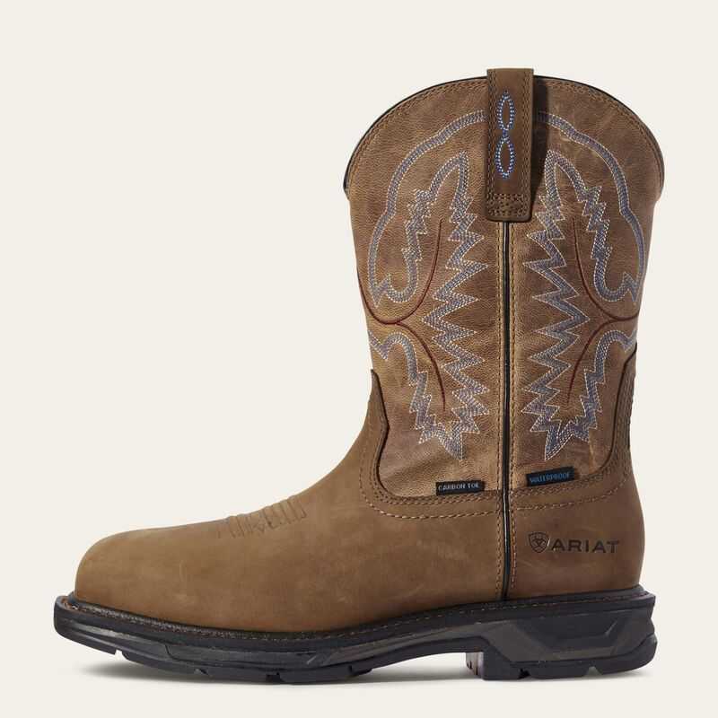 Ariat WorkHog XT Waterproof Carbon Toe Work Boot Brown | 827HEYGQB