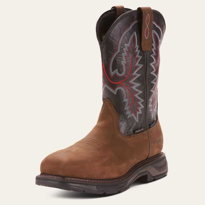 Ariat WorkHog XT Waterproof Carbon Toe Work Boot Brown | 057BMKRQH