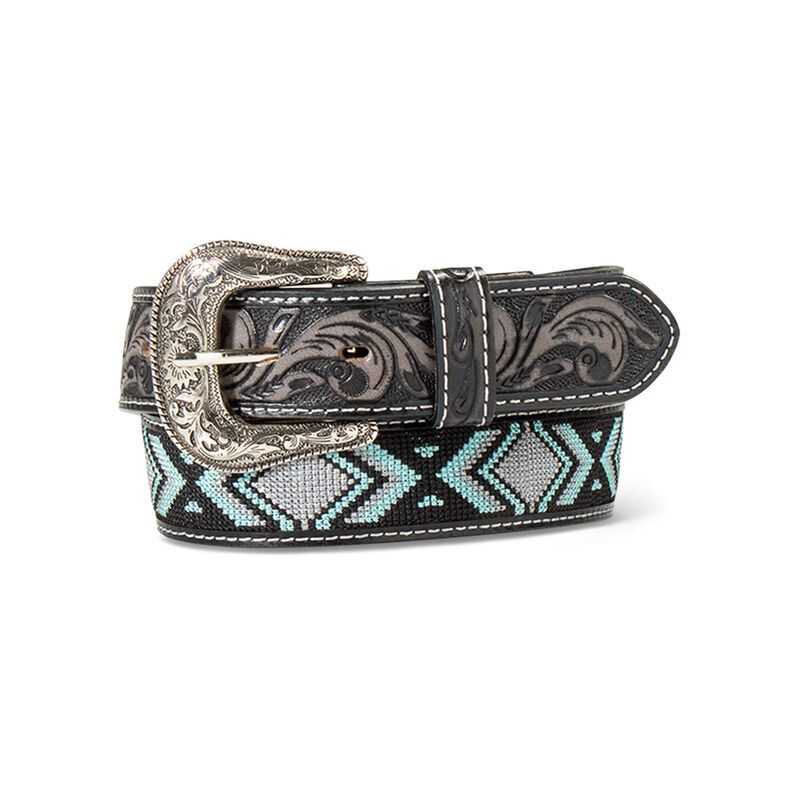 Ariat Woven Geo Inlay Belt Blue | 034XJECGV