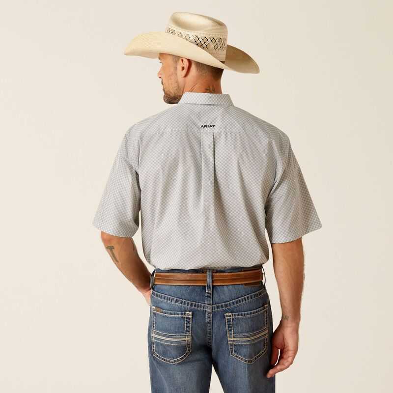 Ariat Wrinkle Free Bear Classic Fit Shirt White | 680RMFKUC