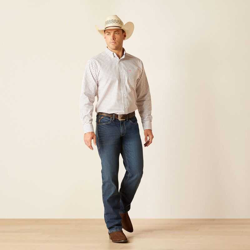 Ariat Wrinkle Free Briggs Classic Fit Shirt White | 245SWYERO