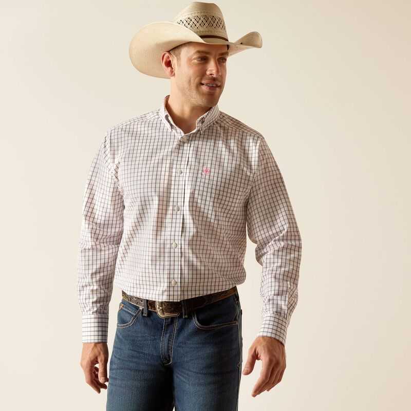 Ariat Wrinkle Free Briggs Classic Fit Shirt White | 245SWYERO