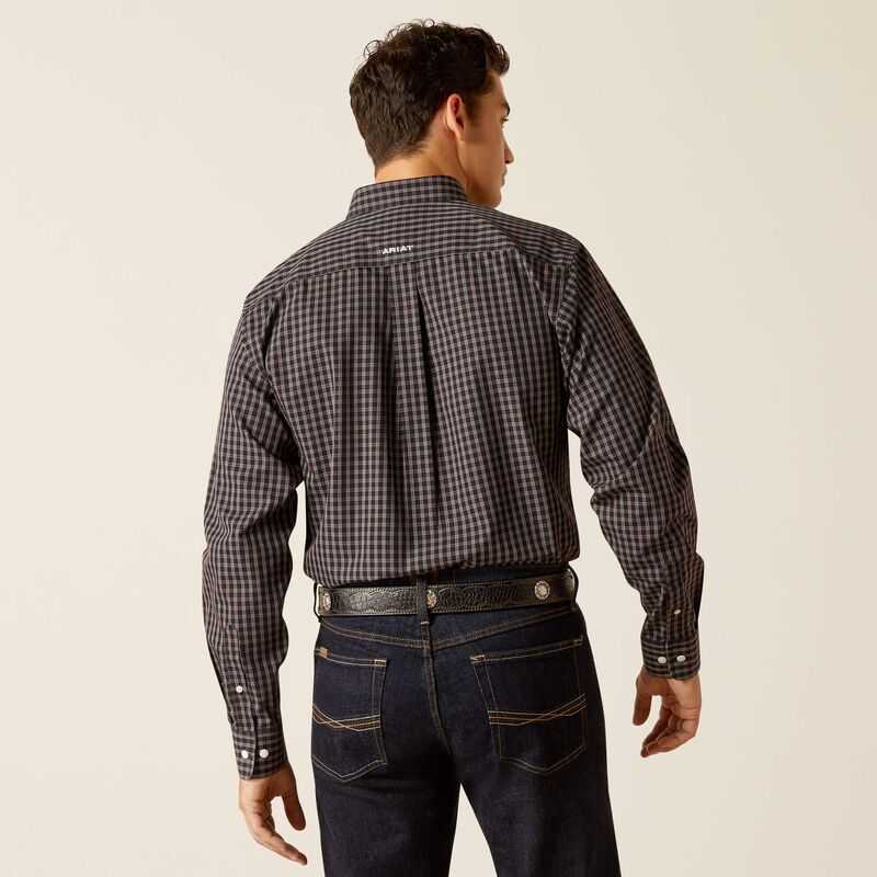 Ariat Wrinkle Free Brooklyn Fitted Shirt Black | 583PLCEAT