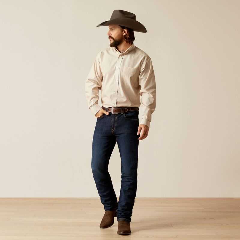 Ariat Wrinkle Free Graysen Classic Fit Shirt Gold | 130KMAJBD