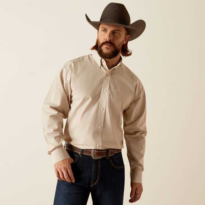 Ariat Wrinkle Free Graysen Classic Fit Shirt Gold | 130KMAJBD