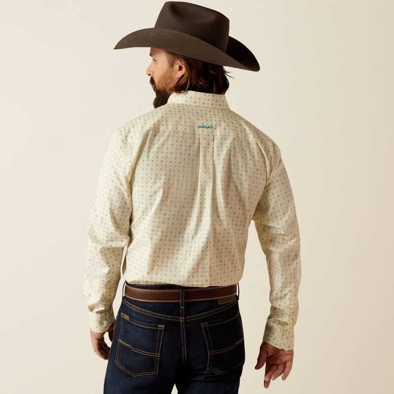 Ariat Wrinkle Free Griffin Classic Fit Shirt Cream | 520OPWTFB