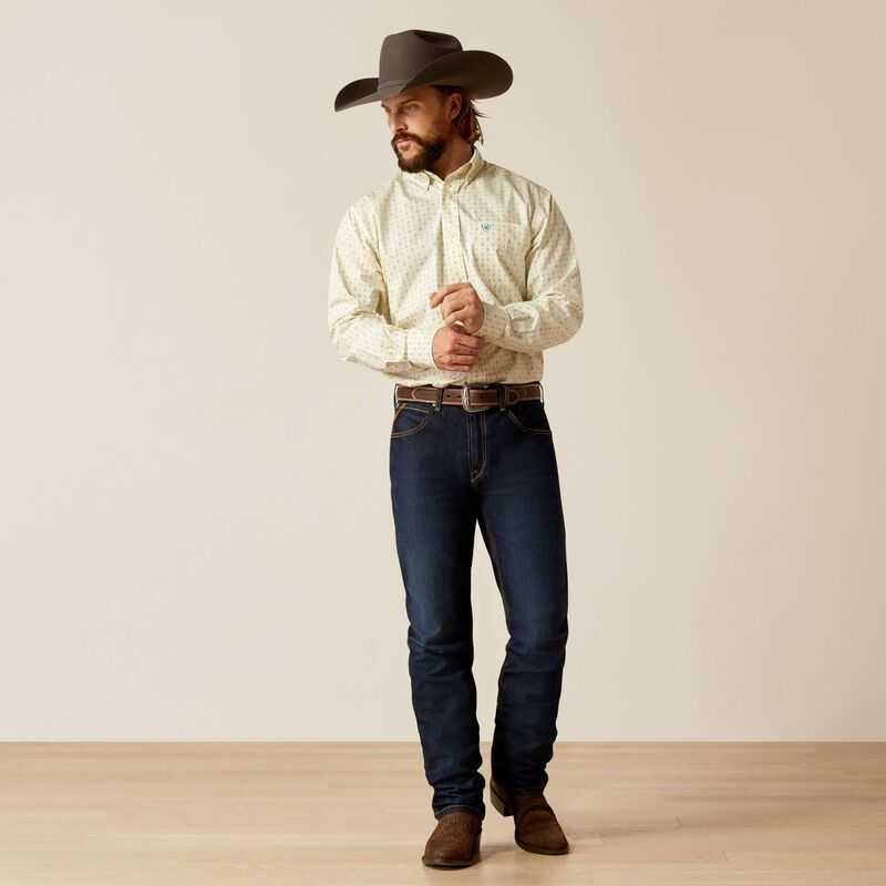 Ariat Wrinkle Free Griffin Classic Fit Shirt Cream | 520OPWTFB