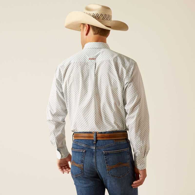 Ariat Wrinkle Free Irving Classic Fit Shirt White | 742ZOHRSY