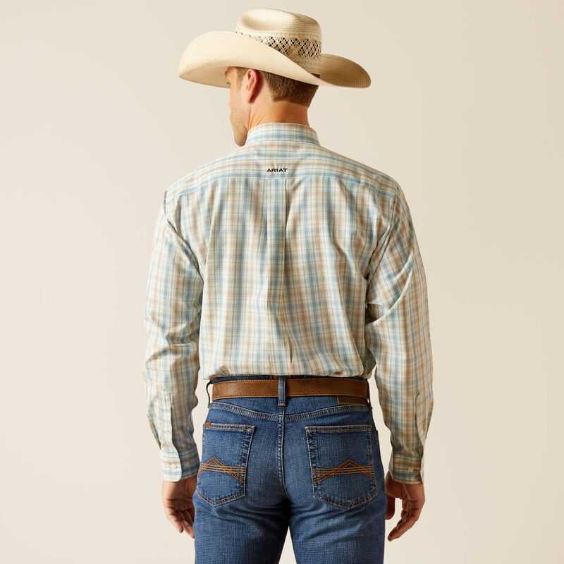 Ariat Wrinkle Free Ivar Classic Fit Shirt Blue | 843FBUHCQ