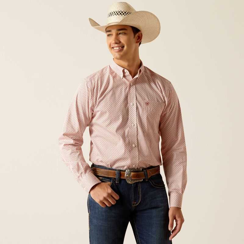 Ariat Wrinkle Free Izaiah Fitted Shirt Red | 397VQDTJE