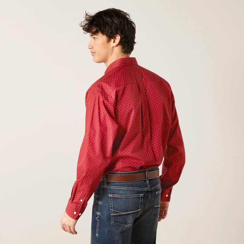 Ariat Wrinkle Free Kaisen Classic Fit Shirt Red | 952DFSVAY