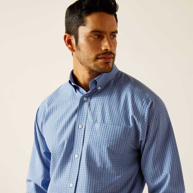 Ariat Wrinkle Free Rowan Classic Fit Shirt Regatta | 678FXRWHQ