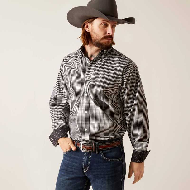 Ariat Wrinkle Free Ved Classic Fit Shirt White | 987YRQUZJ