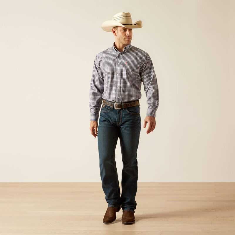 Ariat Wrinkle Free Walker Classic Fit Shirt Skyway | 405YQMKDN