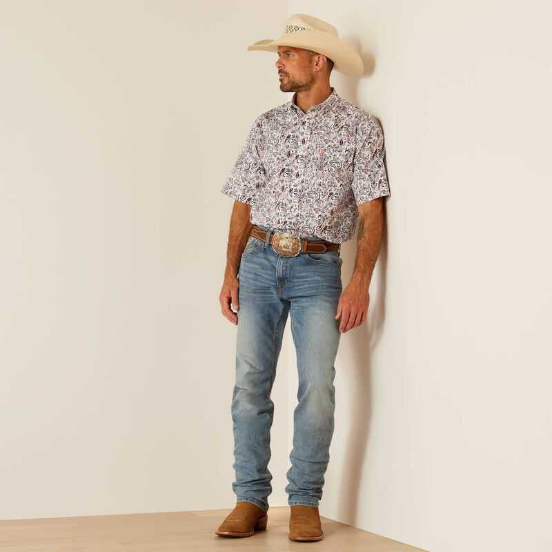 Ariat Wrinkle Free Whitaker Classic Fit Shirt Navy | 926OFCVIK