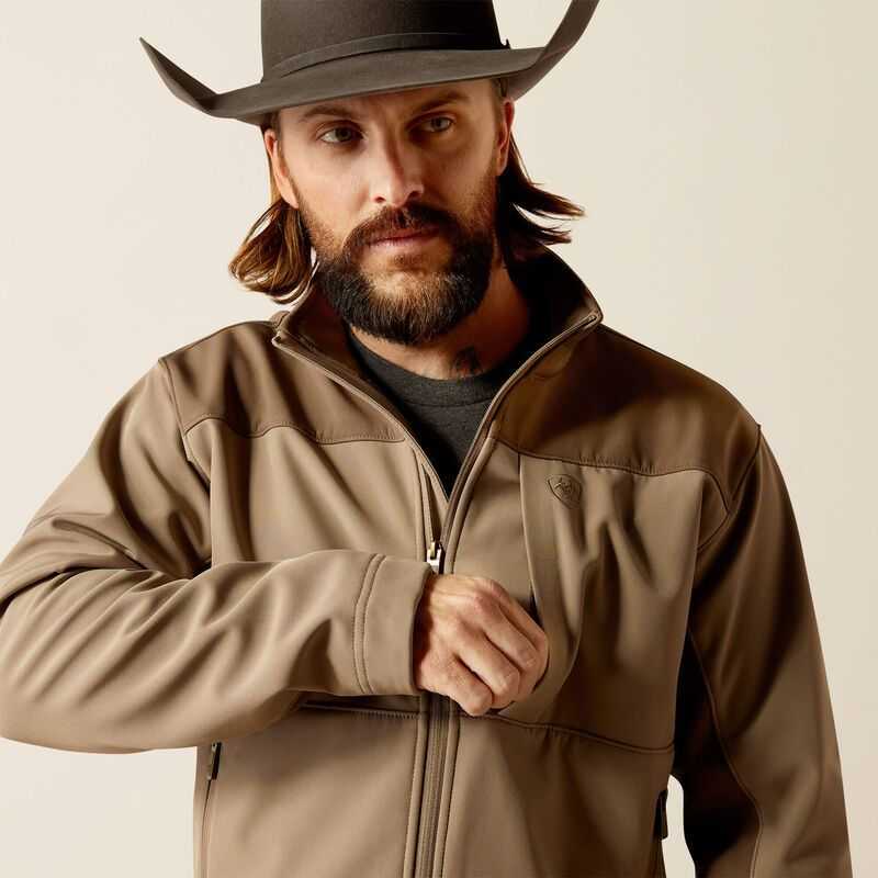 Ariat Wyatt Softshell Jacket Brown | 547IJMBAV