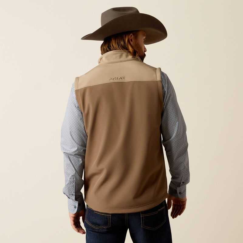 Ariat Wyatt Softshell Vest Brown | 295XCNRFU