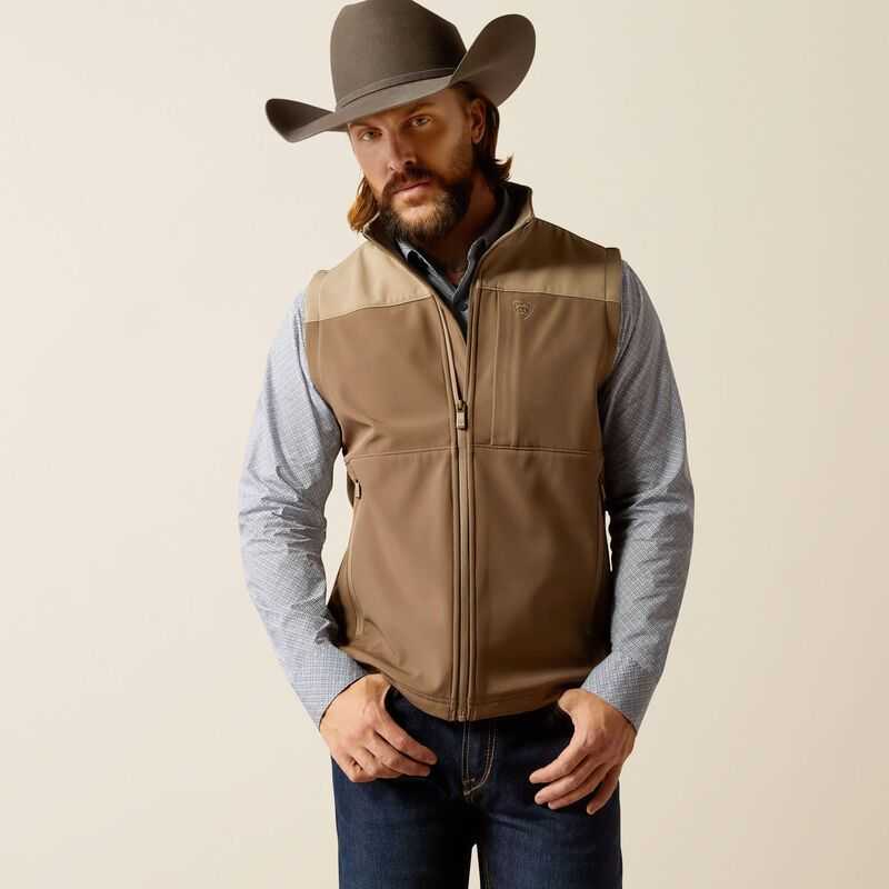 Ariat Wyatt Softshell Vest Brown | 295XCNRFU