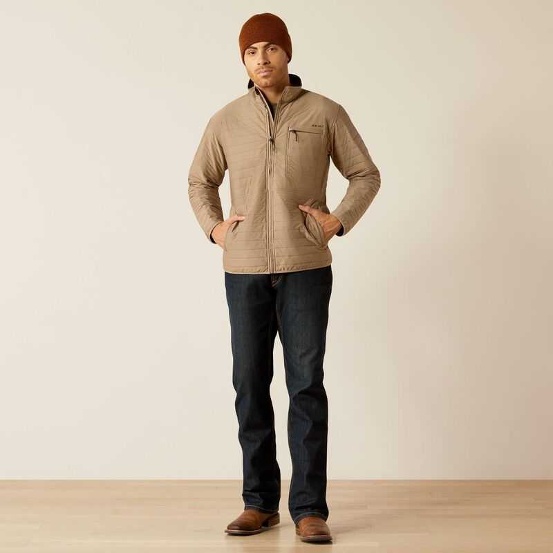 Ariat Wylie Full Zip Jacket Khaki | 612NJRWGL