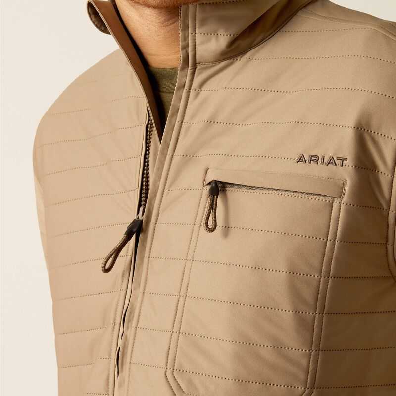 Ariat Wylie Full Zip Jacket Khaki | 612NJRWGL