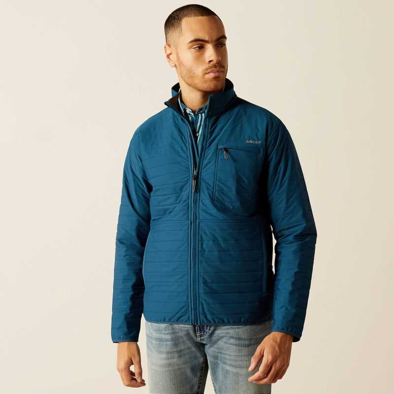 Ariat Wylie Full Zip Jacket Turquoise | 583YIBZOG