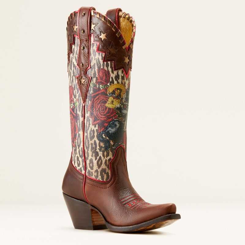 Ariat X Toe Rodeo Quincy Western Boot Deep Mahogany|ride Senorita Ride | 089FPQTBG